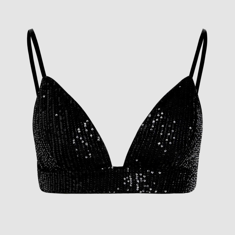 Sequin Bralette crop top